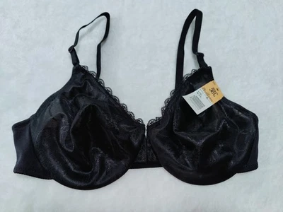 Sujetador de Colección Bestform 38C Negro Floral Jacquard Con Aros Copa Suave Estilo 6402 Nuevo con Etiquetas 139 Foto 1 de 2