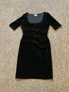 London Times BNWOT black stretchy velvet dress size 10 - Picture 1 of 2