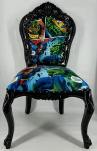 Casa Padrino Luxus Barock Esszimmer Stuhl mit Comic Design Bunt / Schwarz - Bild 1 von 3