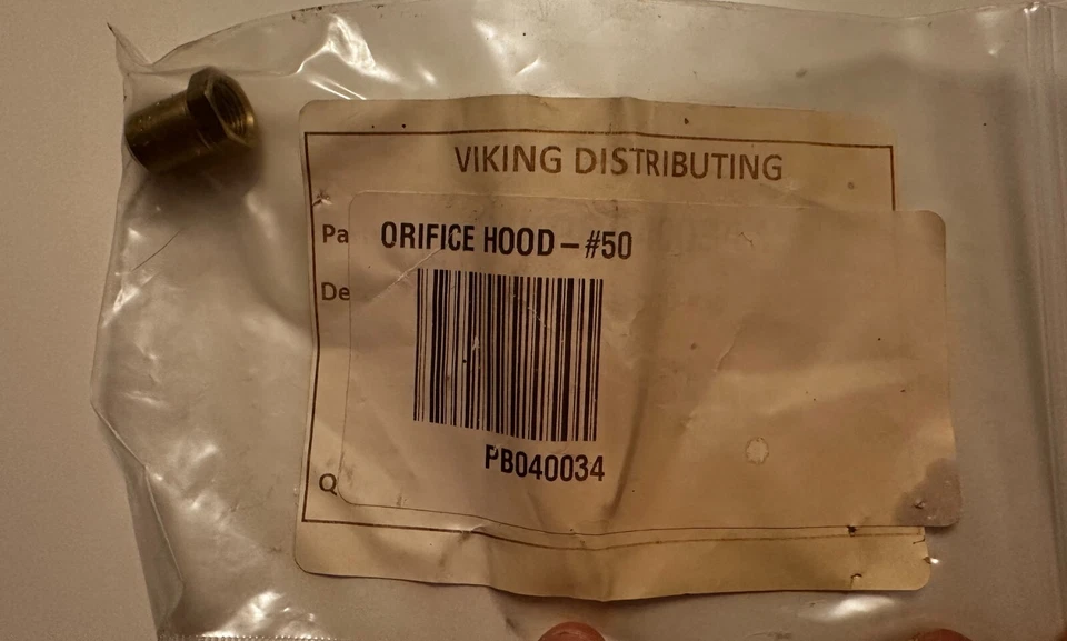Viking PB040034 Orifice Hood-#50 Original