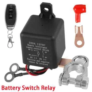 12V Battery Switch Relay Remote Control Car Battery Disconnect Relay Anti-Theft - Picture 1 of 24