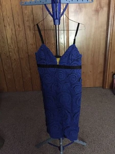 Catherine Malandrino Damen Blau/Schwarz Knielang Partykleid Gr. 6 093DW52 - Bild 1 von 9