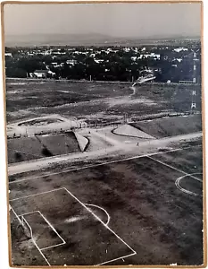 Kiryat Ata Municipal Soccer Fußballstadion Vintage Foto auf Holz Israel - Bild 1 von 4