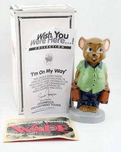 Ratón vestido Wade porcelana Ceramecca Tours L/E On My Way 1999 como nuevo en caja - Imagen 1 de 4