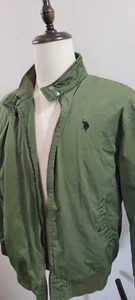 VTG US Polo Association Full Zip Jacket Army Green Mens Size L Pockets - Picture 1 of 7