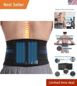 Breathable Lumbar Support Belt - Adjustable Back Strap for Men & Women - Picture 1 of 10