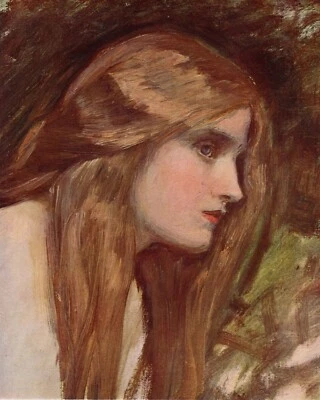 JOHN WILLIAM WATERHOUSE Antiguo Impresión en Color Phyllis & Demophoon Estudio Certificado de Autenticidad enmarcado Foto 1 de 2