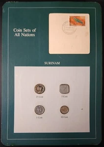 1982-1985 Suriname Uncirculated Coin Set and Stamp - Picture 1 of 4