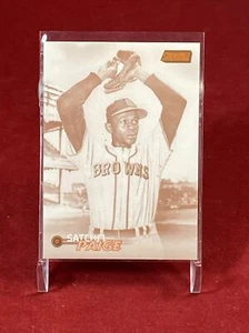 SATCHEL PAIGE SP 2023 Topps STADIUM CLUB SEPIA ORANGE HOF Card CARDINALS BROWNS - Picture 1 of 12