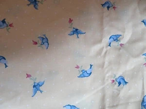 Vintage Daisy Kingdom Cream With Birds On Cotton Fabric 1996 - Picture 1 of 2