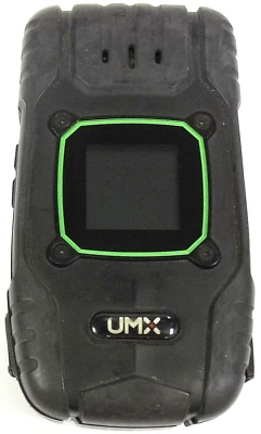 UMX MXE-635 - Black and Green ( Verizon ) Very Rare Cellular Flip Phone - Image 1 of 3