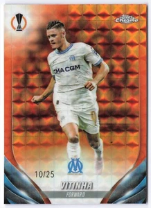 Topps Chrome UEFA UCC 2023-24 Vitinha /25 Orange Geometric Refractor - Bild 1 von 2