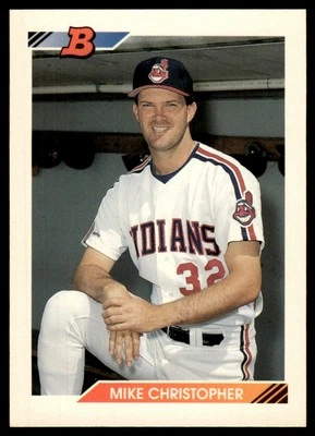 1992 Bowman Mike Christopher Rookie Cleveland Indians #374 - Image 1 of 2