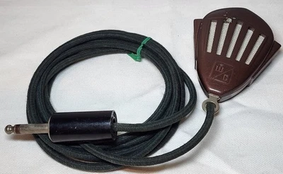 Vintage Art Deco WEBSTER CHICAGO Pinsel Kristall Harfe Mikrofon braun - Bild 1 von 4