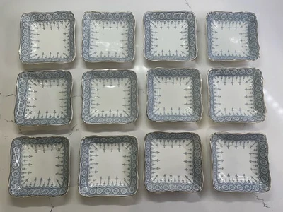 Antique John Maddock + Sons Royal Vitreous Dishes Premier Pattern Set Of 12 - Image 1 of 4