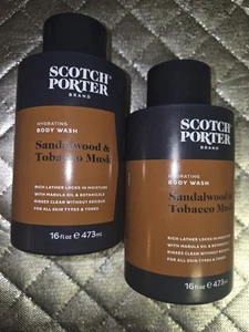 Scotch Porter Jabón Corporal Hidratante Sándalo y Tabaco Almizcle 16 Fl Oz Lote de 2 - Imagen 1 de 1
