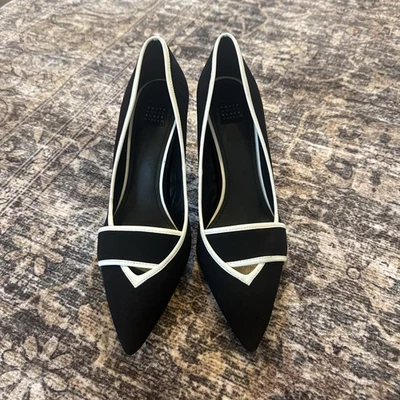 NUEVO Mujer Casa Blanca Black Market Hayden Negro Gamuza 3” Tacones Talla 8.5 Foto 1 de 4