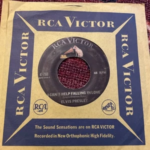 1961 ELVIS PRESLEY I CAN'T HELP FALLING IN LOVE 45 rpm Tested - Imagen 1 de 4