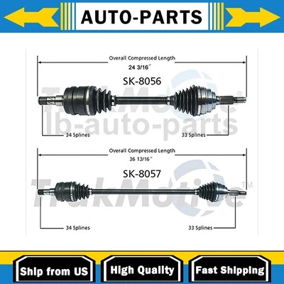 Eje CV delantero izquierdo derecho para Chevrolet Optra 2X TrakMotive Foto 1 de 4