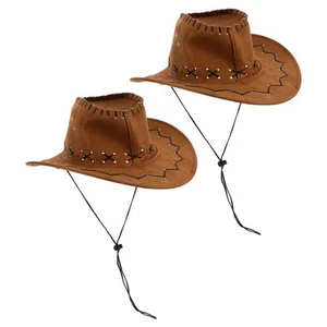 2 Pcs Children's Cowboy Hat Baby Vintage Panama Western Party Favors - Picture 1 of 12