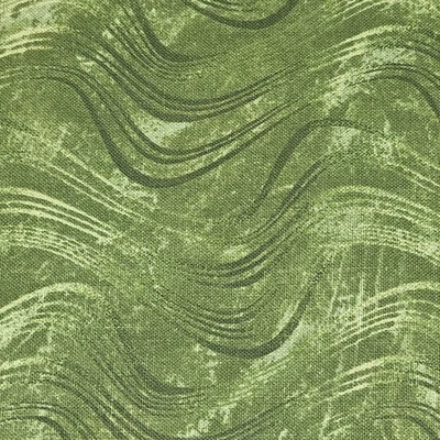 GREEN SWIRLS 100% Cotton Fabric CHRISTMAS Fabric Traditions 1-1/2 YDS - Image 1 of 2