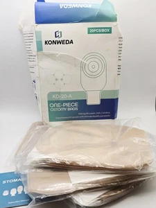 KONWEDA 20 Stück Kolostomiebeutel, Stomabedarf, einteilige entleerbare Stomabeutel - Bild 1 von 4