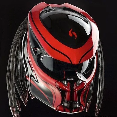CASCO MOTO TOP PREDATOR CALLE NEGRO ROJO (CERTIFICADO PUNTO Y CE) Foto 1 de 2