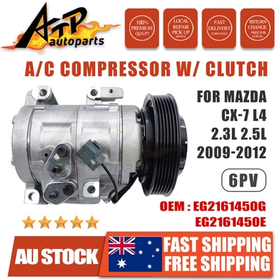 Air Con A/C Compressor EG2161450G For Mazda CX-7 L4 2.3 2.5L 2009 2010 2011 2012 - image 1 of 4