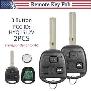 2 For 2002 2003 Lexus ES300 IS300 GS300 GS430 Remote Key Combo Keyless Entry Fob - Picture 1 of 8