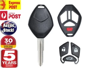 Remote Key Shell Case 4 Button fits Mitsubishi 380 2005 2006 2007 2008 Uncut - Afbeelding 1 van 5