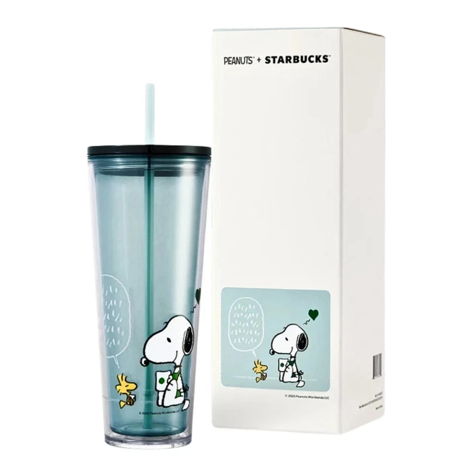 2025 Limited Edition Starbucks Insulated Mug Peanuts Joe Kind Snoopy Love 24 oz. - Image 1 of 4