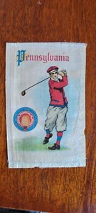 c1910s S22 Murad Cigarettes tobacco silk UNIVERSITY of PENNSYLVANIA Golf - Picture 1 of 1