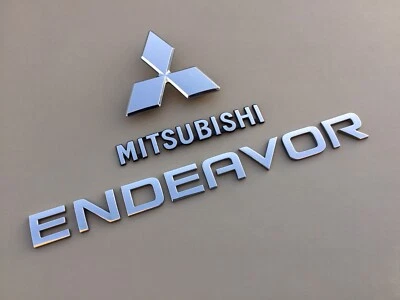Mitsubishi Endeavor 2008 puerta trasera emblema logotipo conjunto de letras cromo OEM Foto 1 de 4