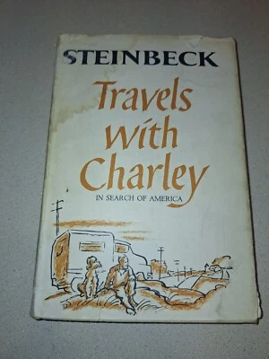 Travels with Charley Steinbeck 1962 1st Printing HCDJ Book of Month Club Ed. Foto 1 de 4