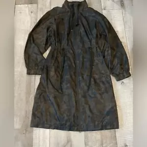 Zara Camouflage Long Windbreaker Jacket Size XS - Picture 1 of 3