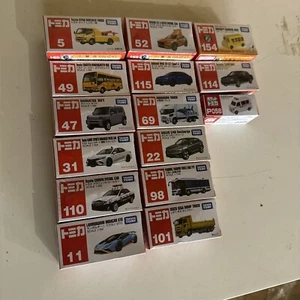 TOMICA LOT OF 15 Lamborghini Subaru Toyota Snoopy Mazda Volvo - Picture 1 of 7