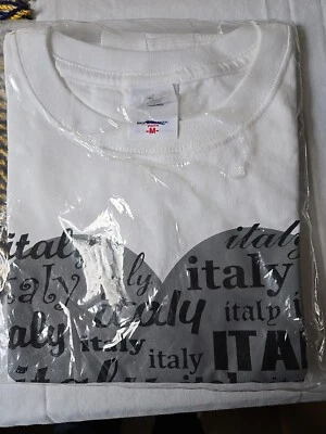 Camiseta Anival Blanca Italia Nueva en Paquete Juvenil Med. Corazón gris Foto 1 de 4