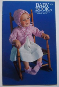 Baby Talk knit & crochet pattern bonnets booties afghans jackets - Picture 1 of 6