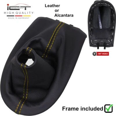 Bolsa de cambio ICT manguito de cambio cuero para Porsche Boxster 986 911 tipo 996 amarillo Foto 1 de 2