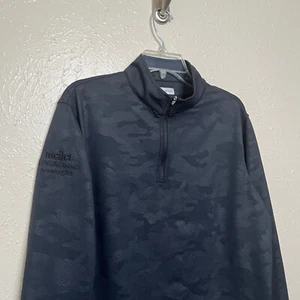 Felpa Peter Millar uomo M nera Perth mimetica performance 1/4 zip MS23EK40H - Foto 1 di 17