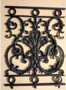 Geländer, Balkon, Balkongitter, Treppenstab, Balustrade - Gusseisen Barok II - Bild 1 von 4