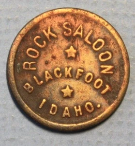 Blackfoot Idaho Rock Saloon gut für ein Getränk oder Zigarre Messing 21 mm Typ1 Medaille - Bild 1 von 2