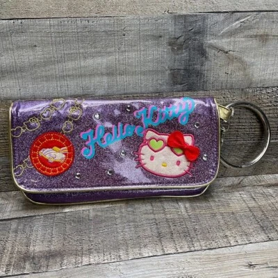 Hello Kitty застежки сумочки Дамская сумка фиолетовый блестящий сумка - Изображение 1 из 4