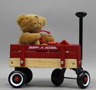 Radio Flyer 1998 Holiday Collection Wood Wagon w/Bear Tabletop Ornament