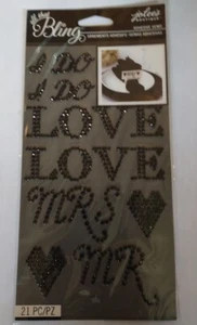 NIP Jolees Boutique Black Words Wedding Bling scrapbooking stickers JOURNAL - Picture 1 of 5