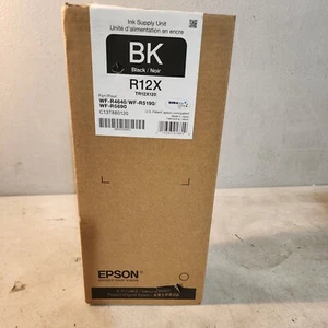 EPSON TR12X120 R12X Hi Yield Black Ink Genuine OEm Seald Boxed free ship 2027 - Photo 1/5