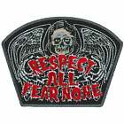 RESPECT ALL FEAR NONE High Thread Sew Iron-On Heat Sealed Backing Patch, 4" x 3"