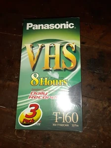 3er PACK PANASONIC VHS 8 STUNDEN T-160 - Bild 1 von 1