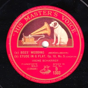 Scharrer. Sinding (Frühlingsrauschen) + Mendelssohn + Chopin. HMV D 1303. NM(-) - Bild 1 von 2