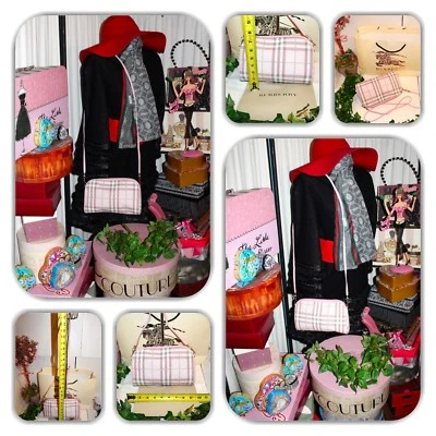 ALLURING BURBERRY OF LONDON PINK NOVA CHECK CROSS BODY/CLUTCH/HANDBAG! - Image 1 of 4